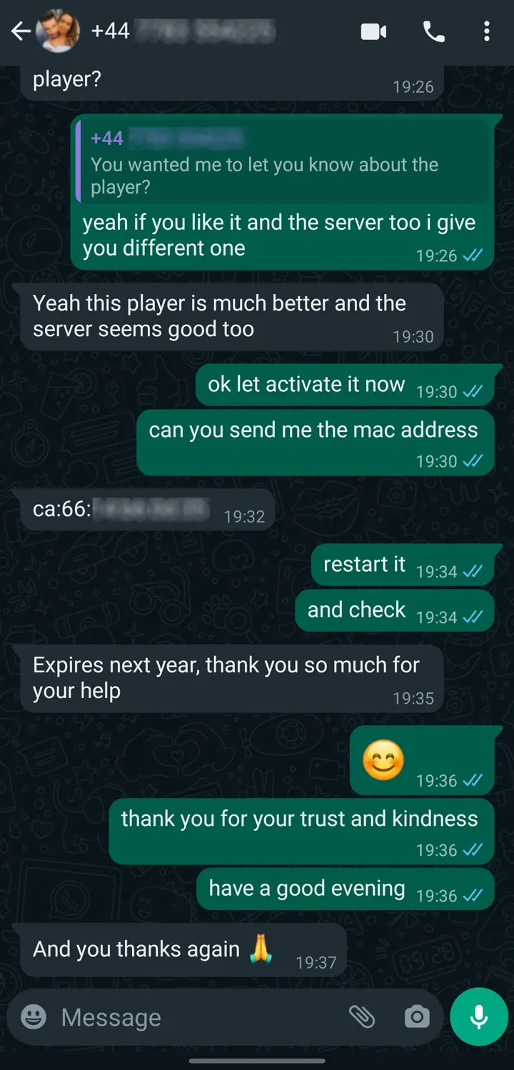 IPTV UK customer feedback