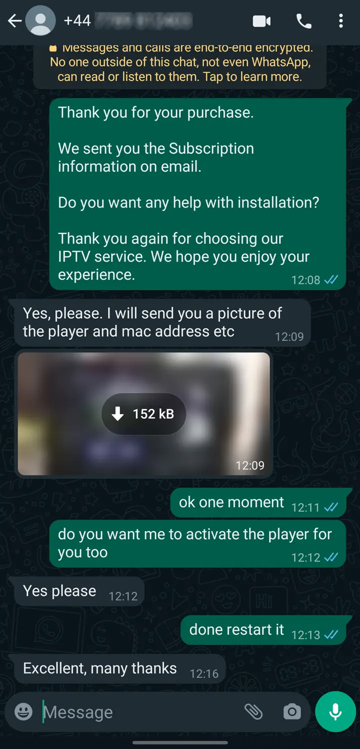 Strong8K IPTV testimonial